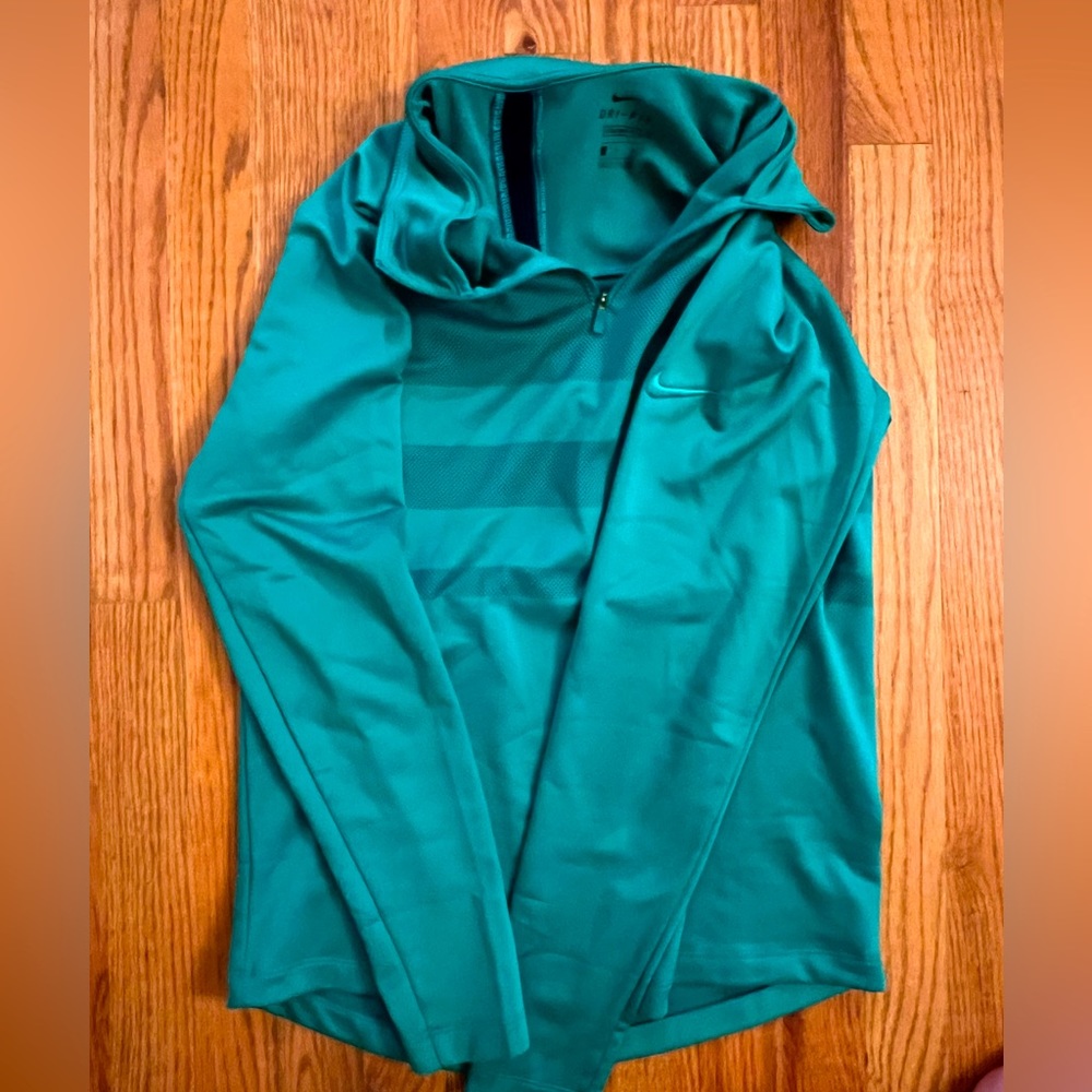 Turquoise 1/4 zip Nike